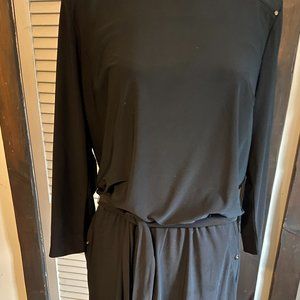 WHBM knit dress, with sash tie belt, rivot details and 3/4 sleeves